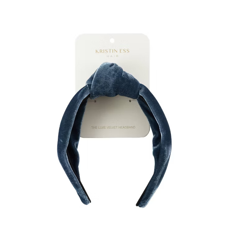 Kristin Ess The Luxe Velvet Headband - Denim | Target
