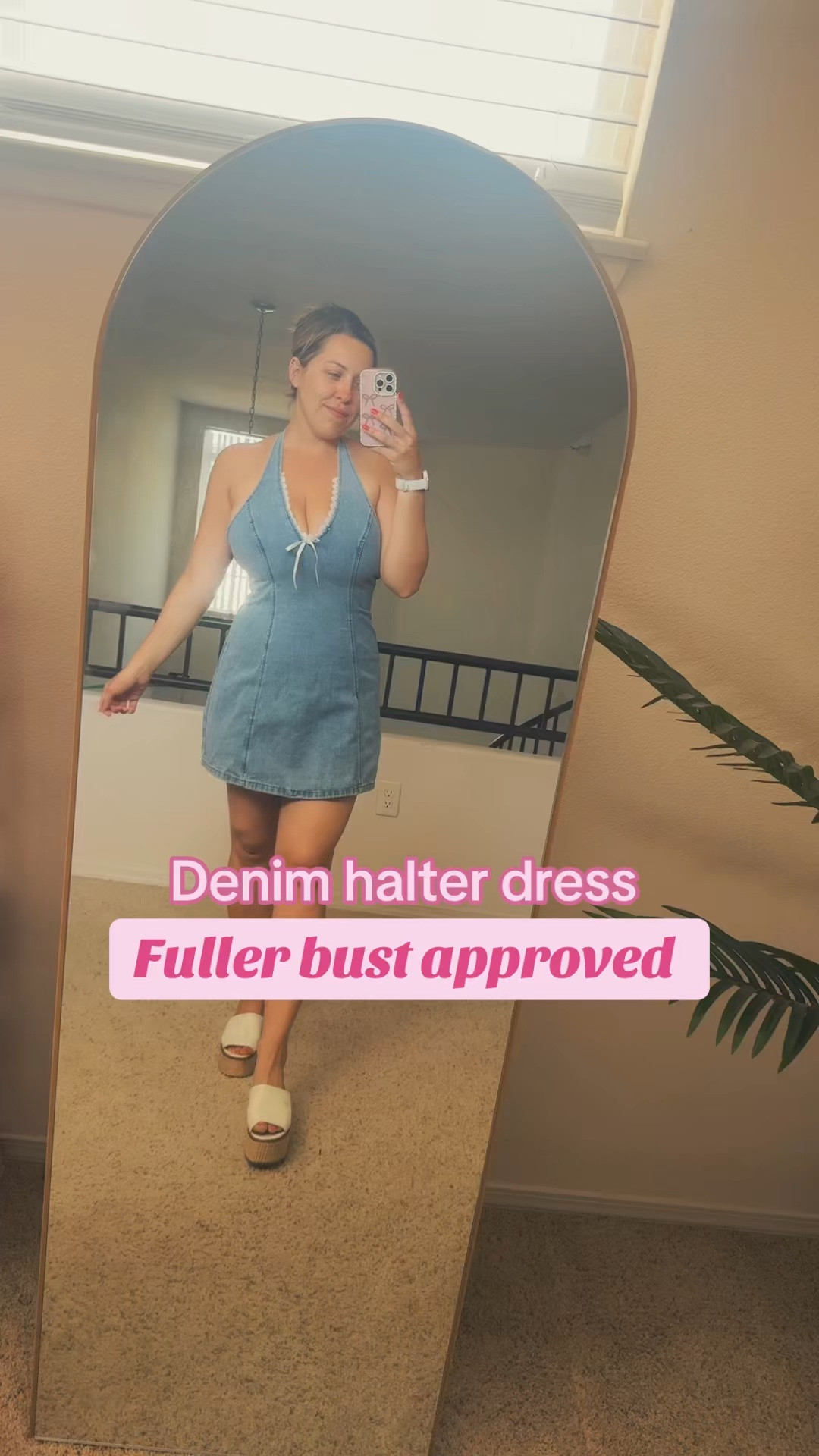 Denim halter mini dress with lace
Denim outfit
Denim dress
Summer fashion
Fuller bust fashion

#LTKootd #LTKU #LTKMidsize