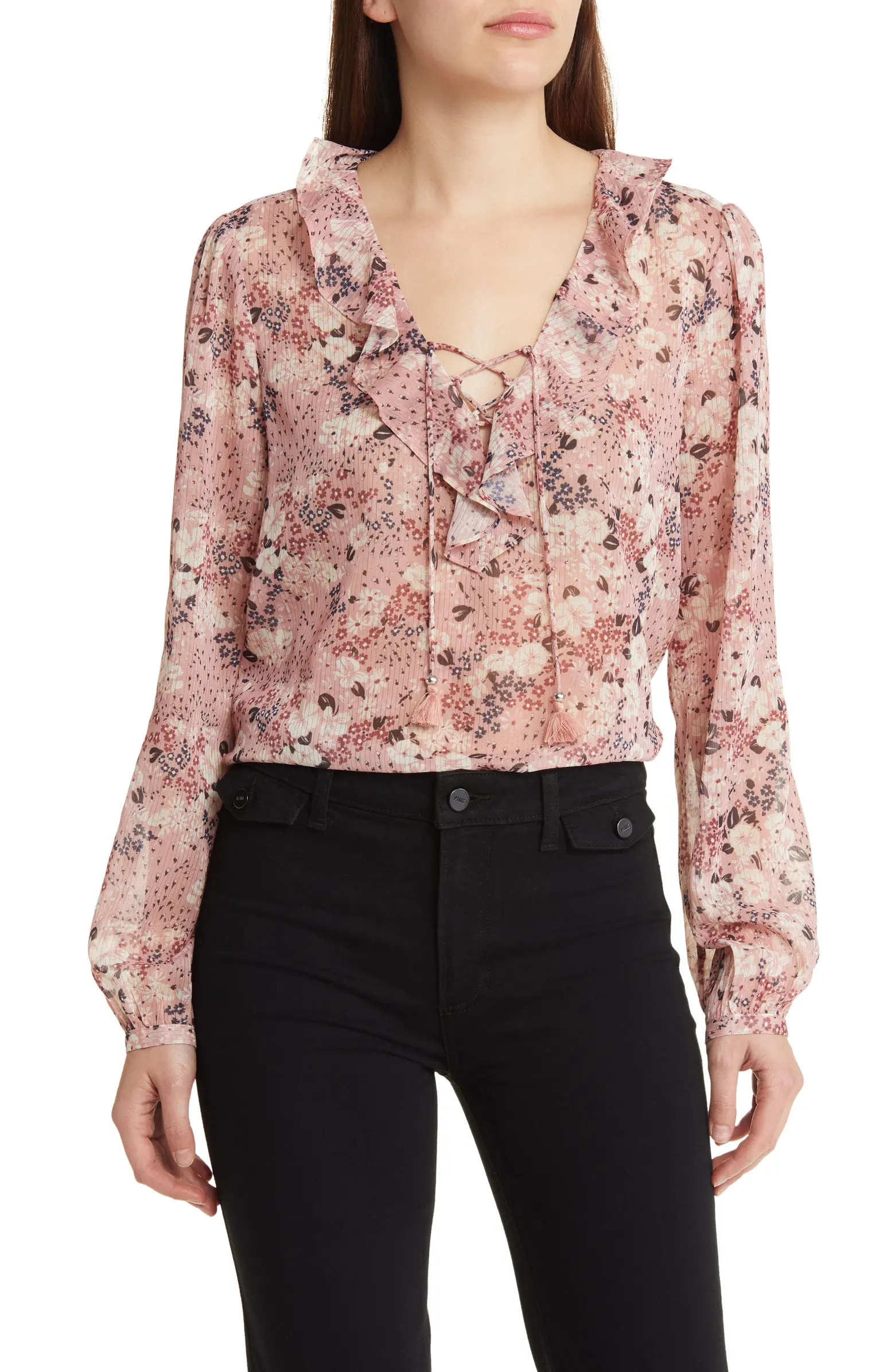 Ilara Floral Ruffle Blouse | Nordstrom