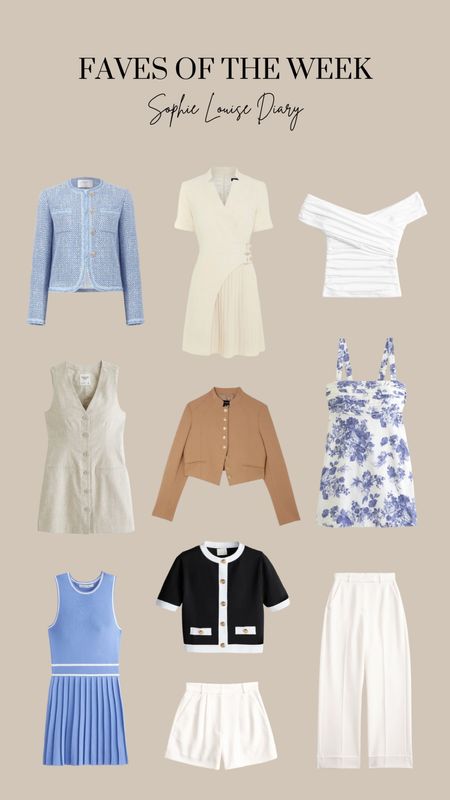 Faves of the Week! 

Spring Summer Style, Summer Outfit Inspiration, Preppy Style, Tailored Trousers, Shorts, Mini Dress, Summer Jacket, Outfit Inspiration 

#LTKspring #LTKuk #LTKsummer
