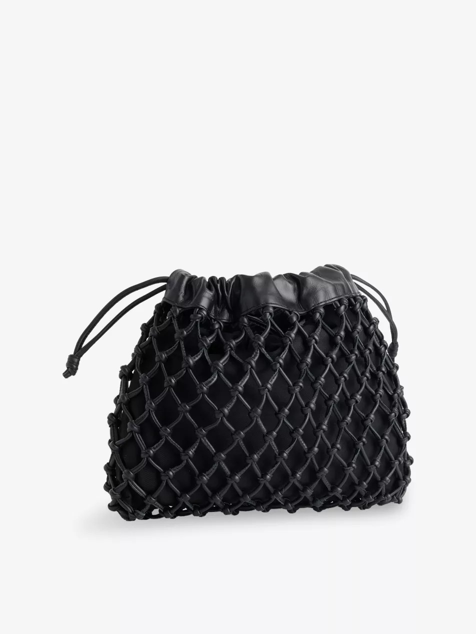 Morgan Leather Macrame Pouch | Selfridges