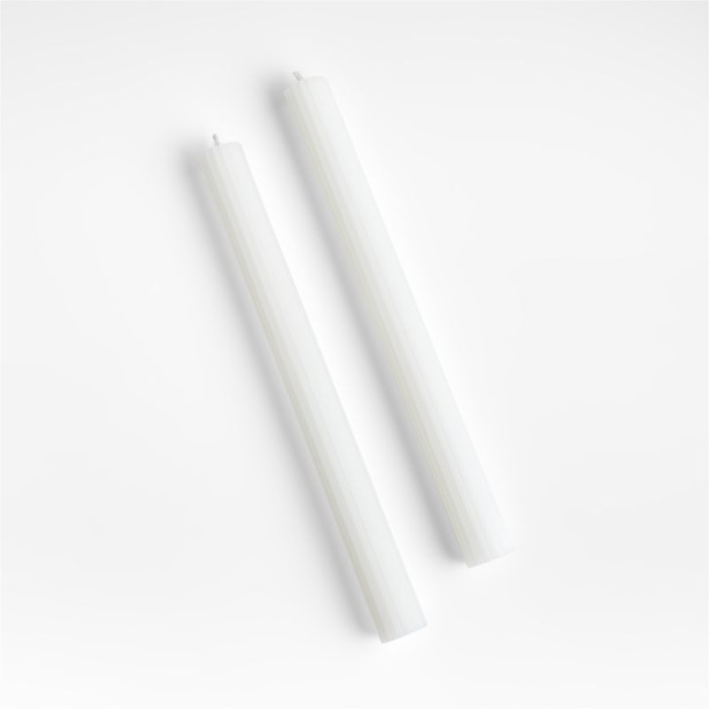 Ribbed Taper White S/2 + Reviews | Crate & Barrel | Crate & Barrel
