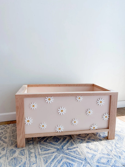 Daisy Toy Chest Girl's Room Toy Storage Nursery - Etsy