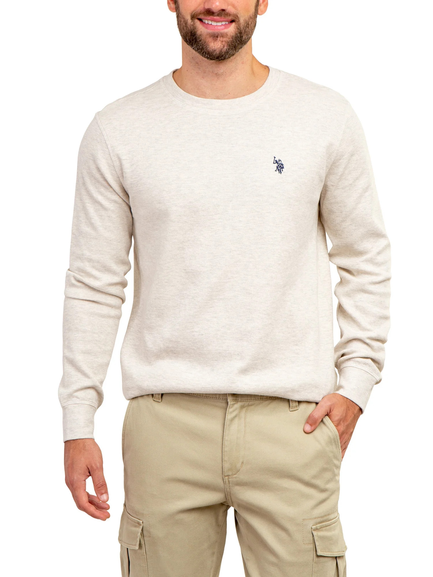 U.S. Polo Assn. Men's Long Sleeve Thermal Crewneck Pullover | Walmart (US)