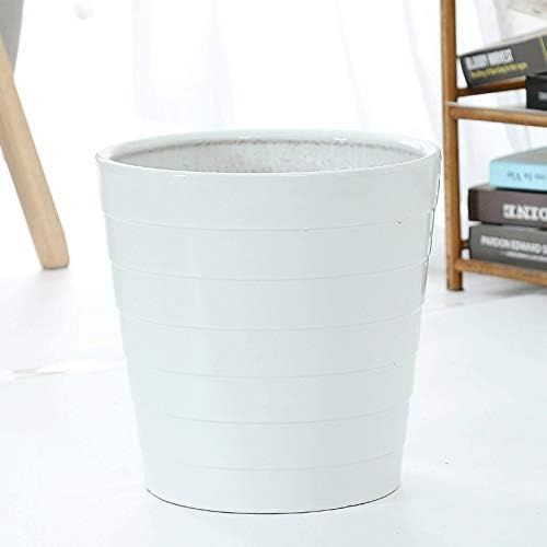 Qeepenl Flower Pot Ceramic Simple White Extra Large Floor Balcony Living Room Indoor and Outdoor ... | Amazon (US)