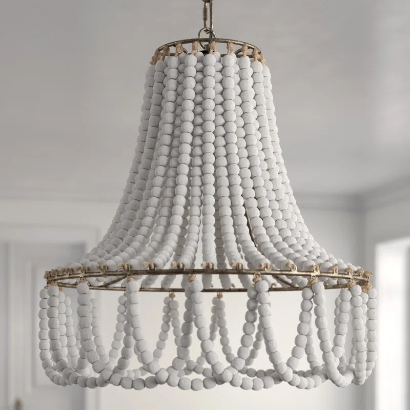 Maeve 1 - Light Unique / Statement Geometric Pendant with Wrought Iron Accents | Wayfair North America