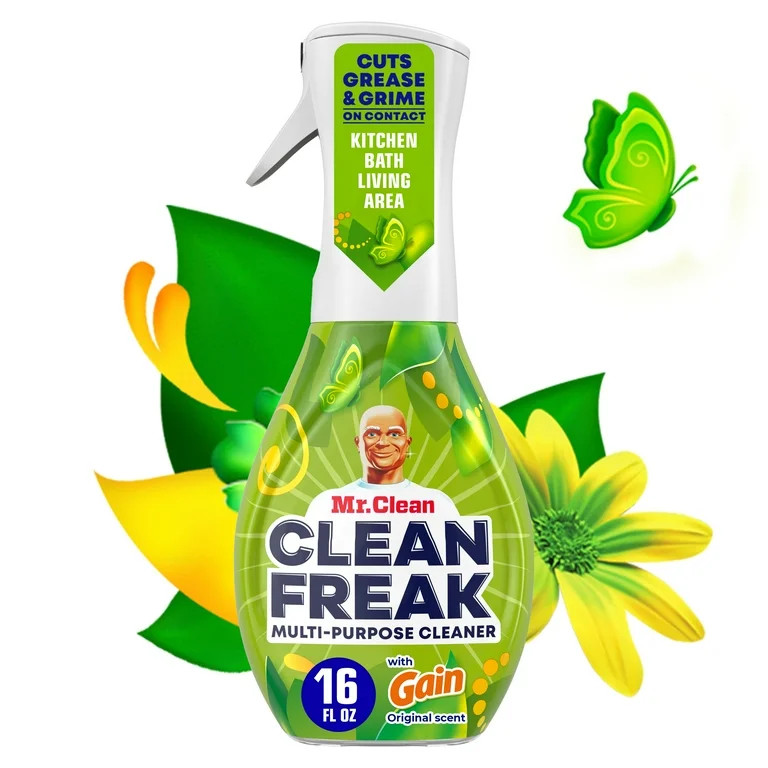 Mr. Clean Clean Freak All Purpose Cleaner Spray, Multi-Surface Cleaning, Gain, 16 fl oz | Walmart (US)