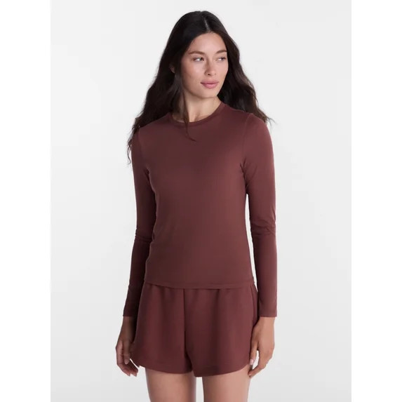 Avia Women’s and Women's Plus SoftSculpt Top with Long Sleeves, Sizes XS-4X | Walmart (US)