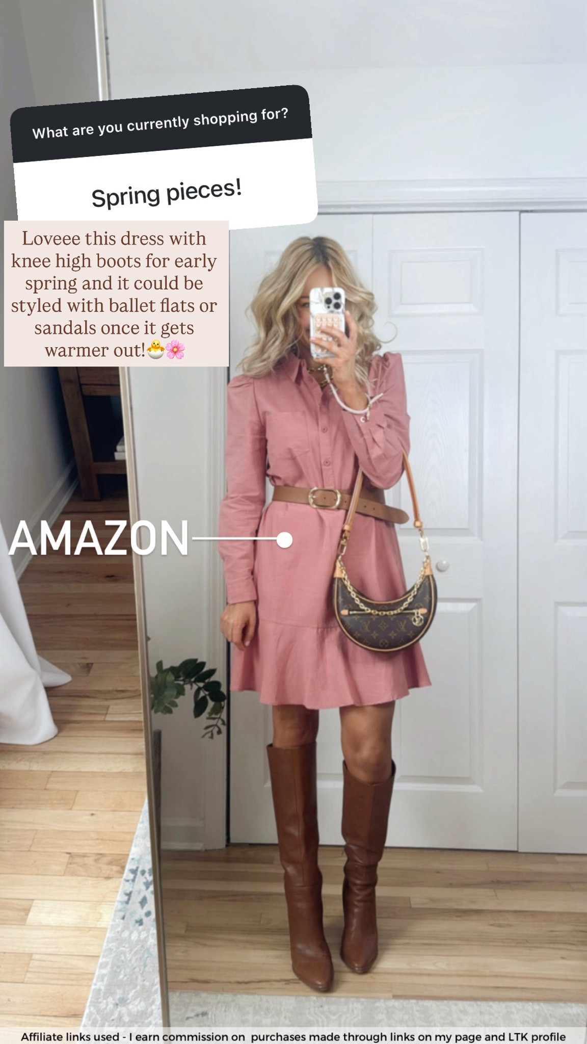 Amazon spring dress 

Pink dress
Spring transition outfit 
Spring pieces 