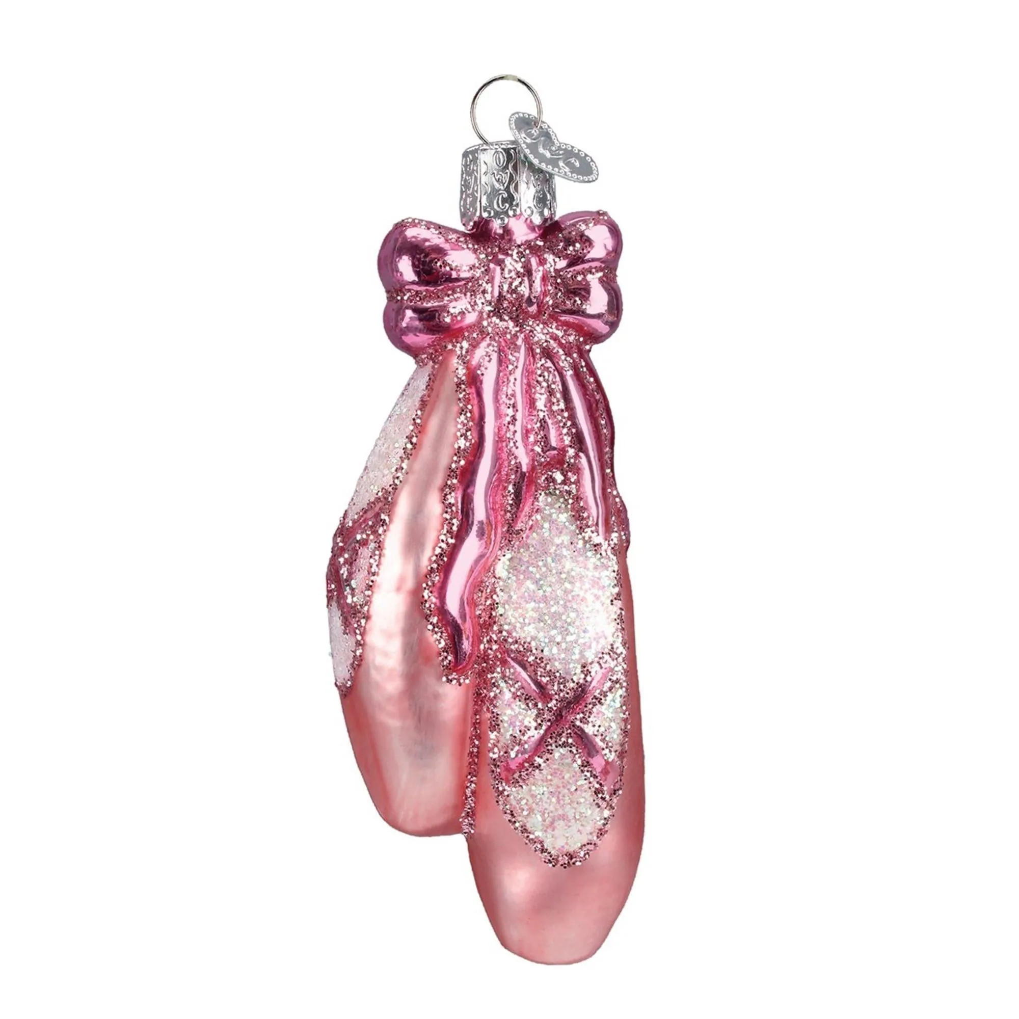 Old World Christmas Glass Blown Ornament - Ballet Toe Shoes - Pink | 729343321206 | Lowe's