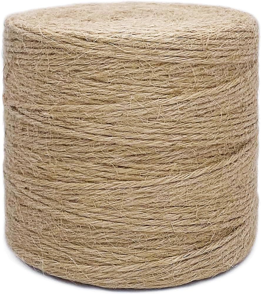 500FT Jute Twine Rope 3mm Natural Thick Garden Twine String Heavy Duty for Gardening Bundling Cra... | Amazon (US)