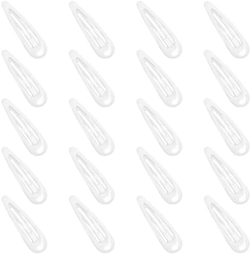 Snap Hair Clips for Women and Girls Water Drop Non Slip Hair Barrettes Heavy Coated Metal White H... | Amazon (US)