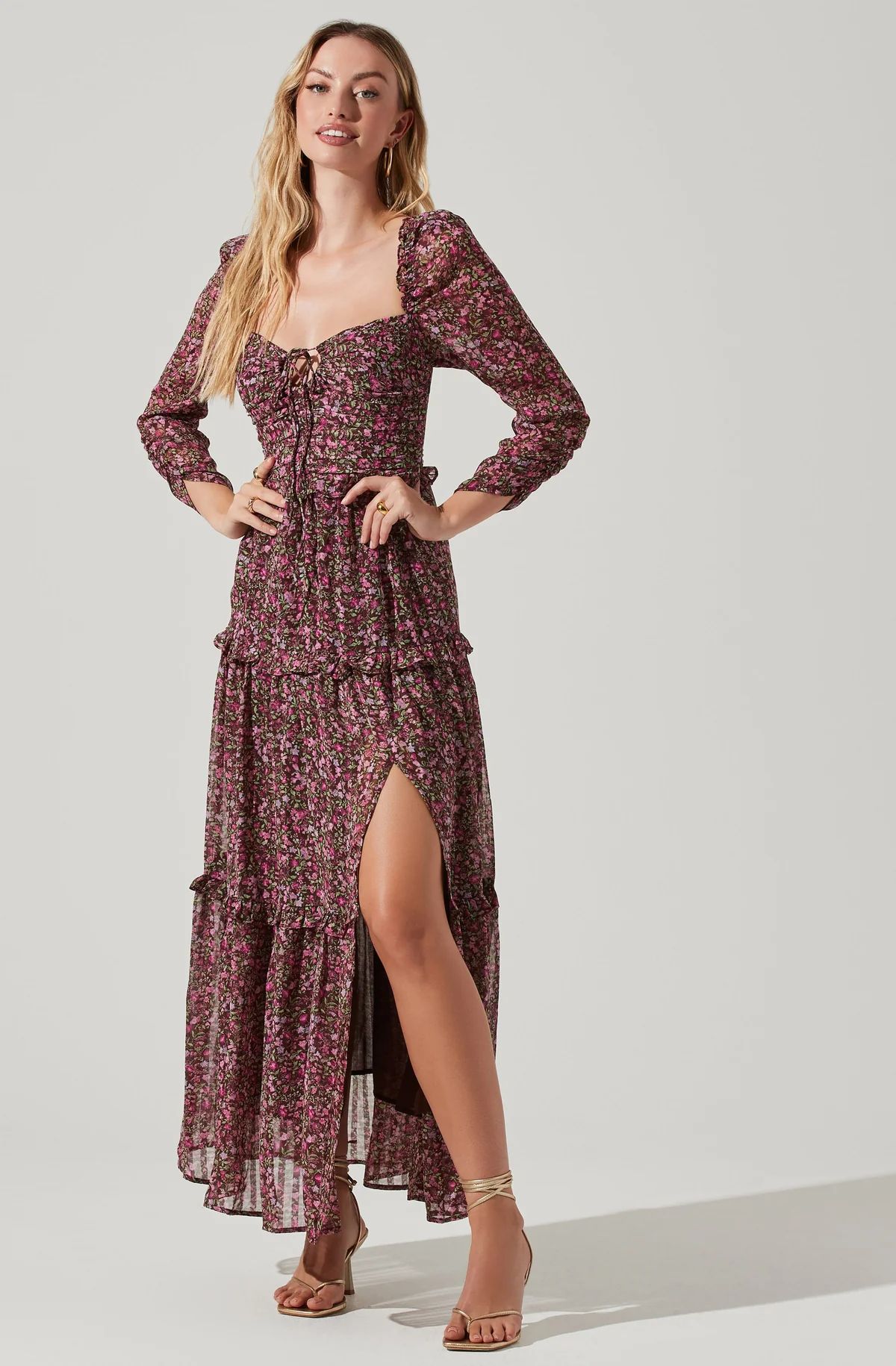 Lovestruck Floral Halter Maxi Dress | ASTR The Label (US)