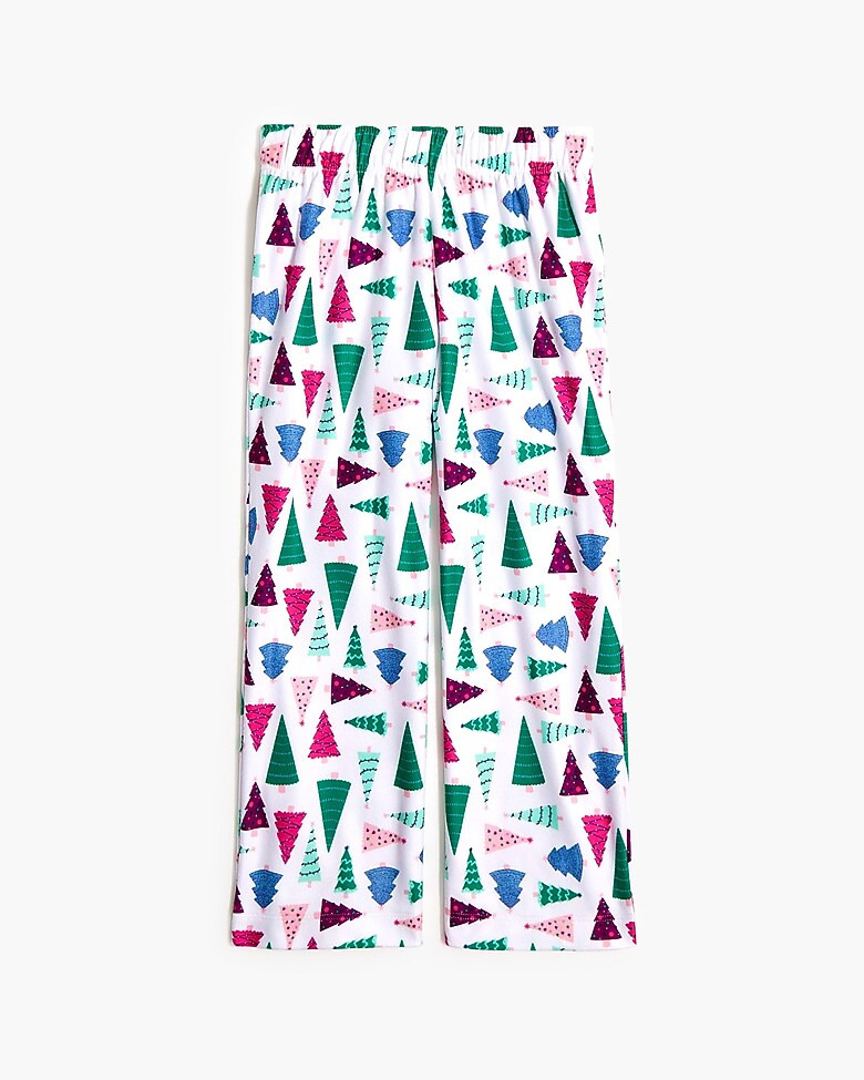 Girls' colorful holiday tree pajama pant | J.Crew Factory