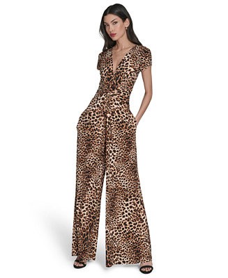 Vince Camuto Petite V-Neck Cap-Sleeve Jumpsuit - Macy's | Macy's