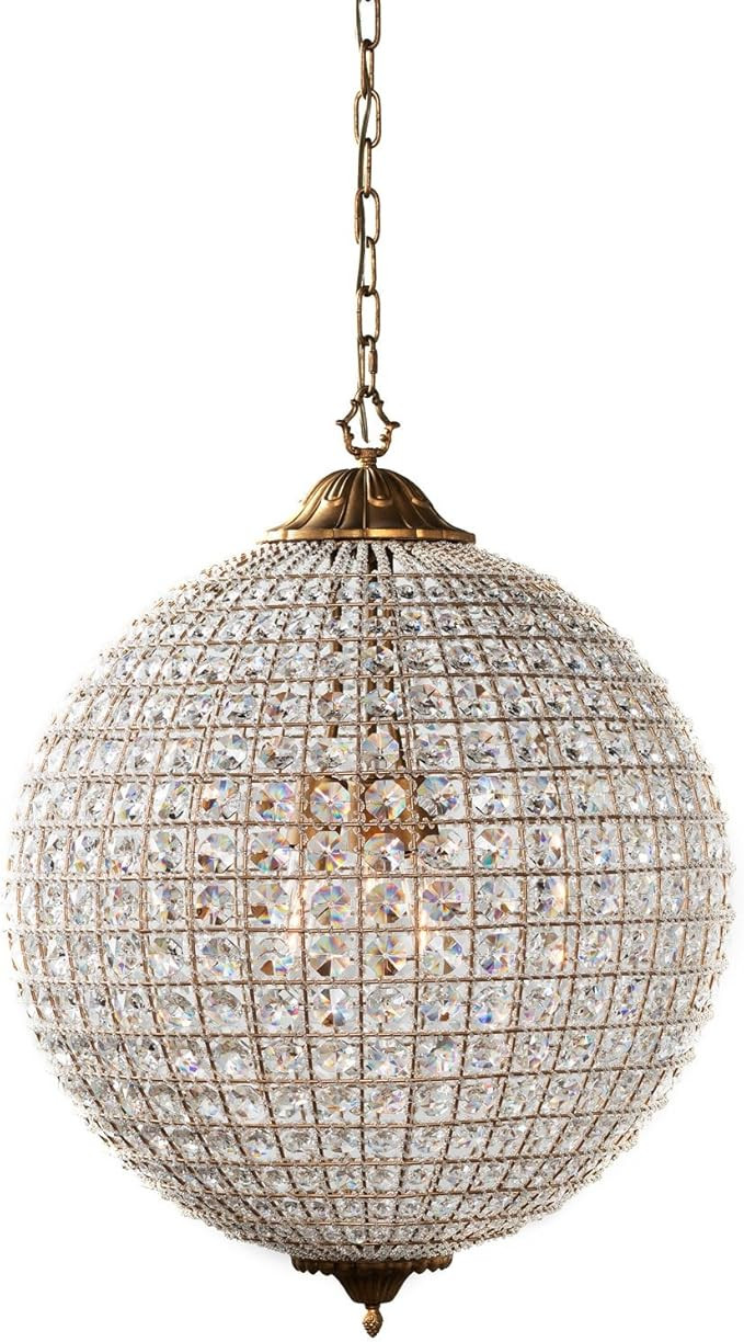 Kosas Home A56003498Z Allesandria Crystal Chandelier, Brass/Clear/Gold | Amazon (US)