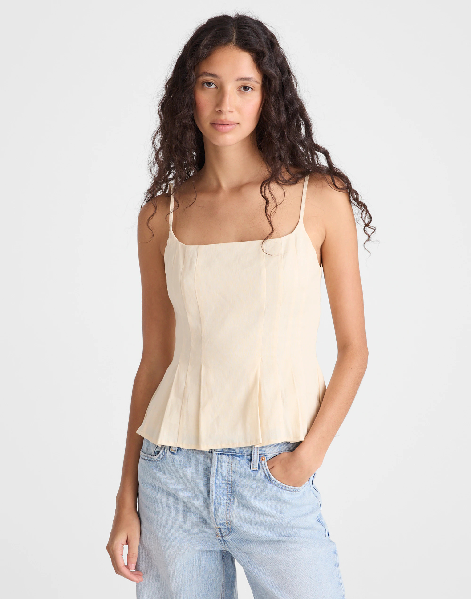 Darted Peplum Cami Top | Madewell
