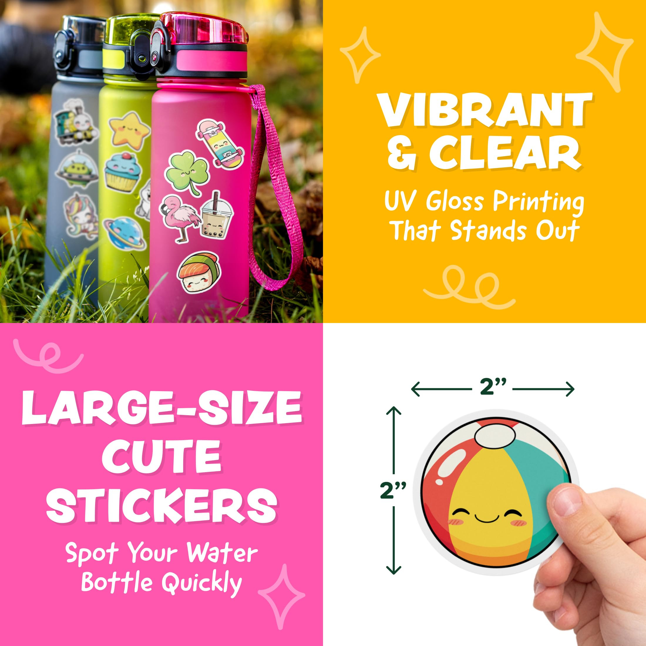 Cute Stickers for Kids - Kawaii Stickers for Kids Classroom Decor, Water Bottle & Teacher Rewards... | Amazon (US)