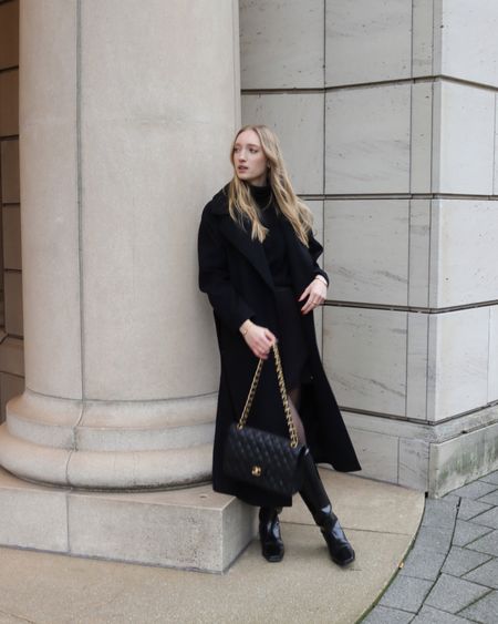 All black look 

Black wool coat, knee high boots, black boots 

#LTKSeasonal #LTKeurope #LTKstyletip