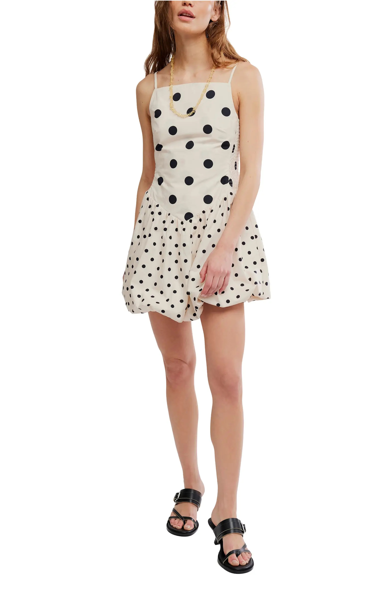 Misty Polka Dot Bubble Hem Minidress | Nordstrom