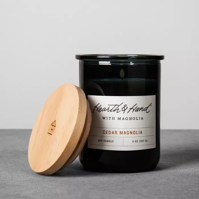 8oz Lidded Jar Container Candle Cedar Magnolia - Hearth & Hand™ with Magnolia | Target
