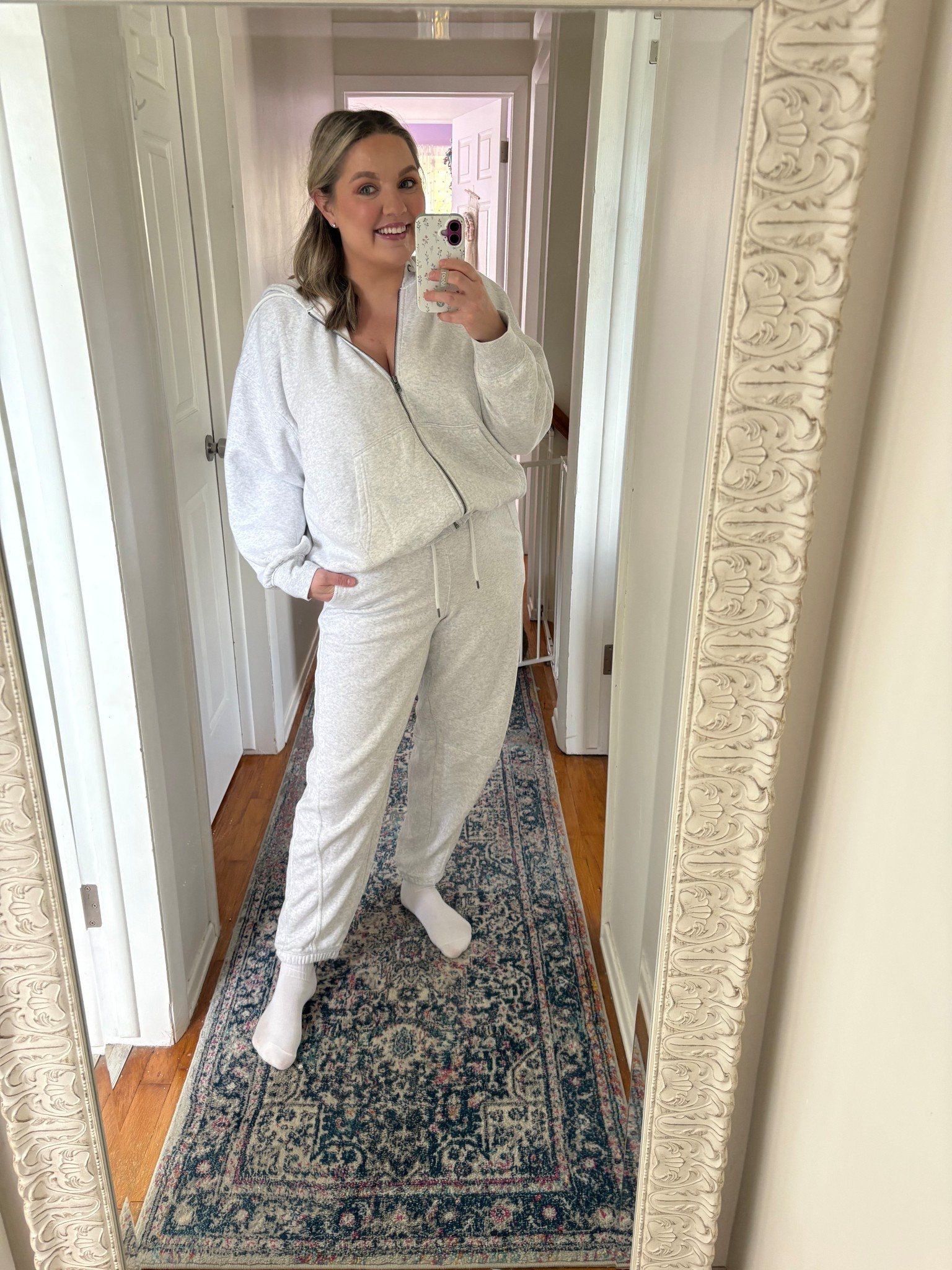 Gonna be wearing this set on REPEAT this fall.

This Viral Sweat set is part of target circle week! 40% off both pieces. So freaking soft and comes in multiple colors.

The pants are a barrel leg style. I did size down to a medium for a more fitted look. 

The zip - up I stayed TTS in a Large.

#ltkfindsunder50 #ltksalealert #ltkmidsize #fallootd #casualstyle #millenialmom #fashionreel #ootdfashi̇on #targetstyle #sahmstyle



#LTKmomlife #LTKMidsize #LTKootd