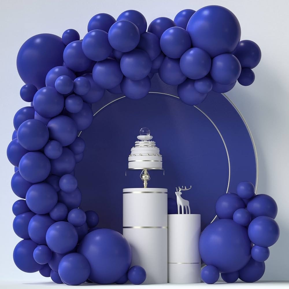 Navy Blue Balloons 84 pcs Dark Blue Balloons Garland Arch Kit 5 inch +12 inch +18 inch Navy Blue ... | Amazon (US)