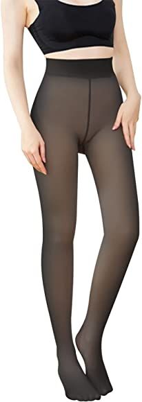 Women's Winter Tights Fleece Lined Pantyhose Opaque Warm Leggings Thicken Fake Translucent Tights El | Amazon (CA)