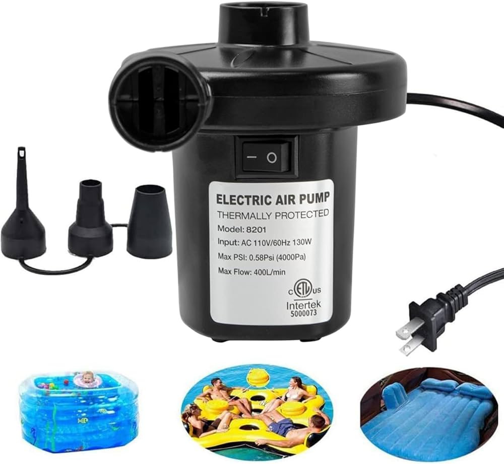 Amazon.com: BOMPOW Electric Air Pump for Inflatables Air Mattress Pump Bed Pool Toy Raft Boat Qui... | Amazon (US)
