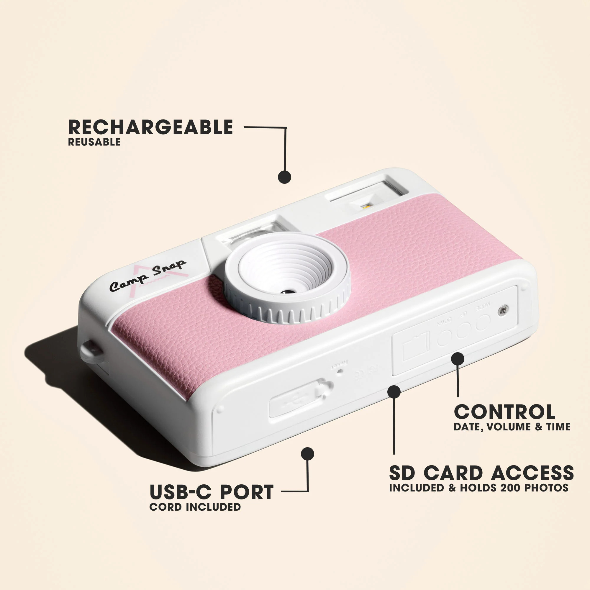 Vintage Screen Free Point and Shoot Digital Camera | Camp Snap | Camp Snap