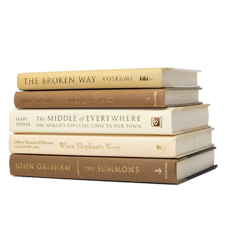 Pen & Willow Beige Decorative Books - Real, shelf-ready book stacks for bookshelves, coffee table... | Walmart (US)