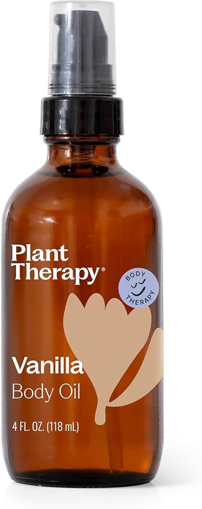 Plant Therapy Vanilla Body Oil 4 oz Sweet & Soothing Vanilla Scent, Locks in Moisture for Supple,... | Amazon (US)