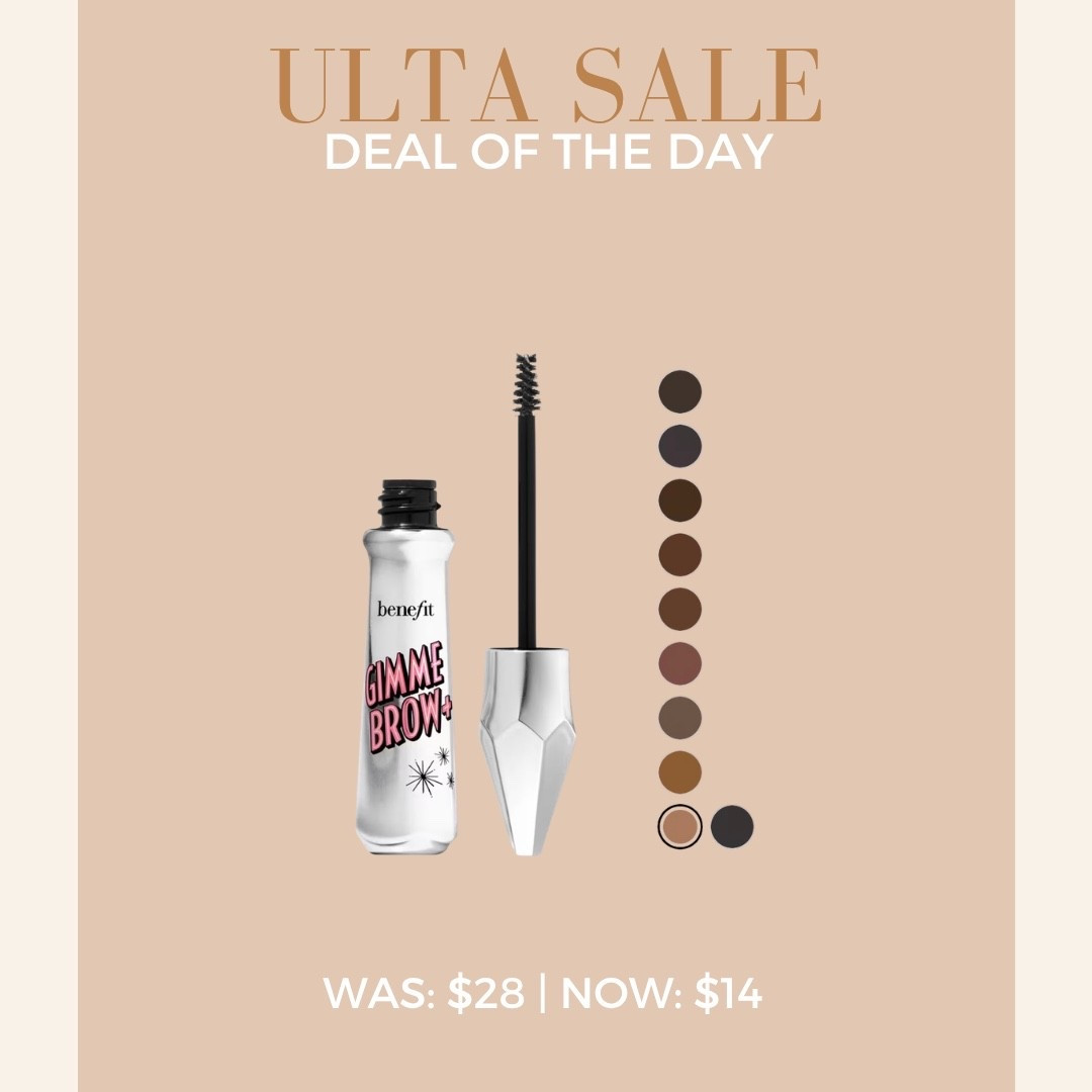 Ulta 21 Days of Beauty Deal of the Day! ✨
Benefit Cosmetics Gimme Brow+ Tinted Volumizing Eyebrow Gel

#LTKBeauty #LTKSaleAlert