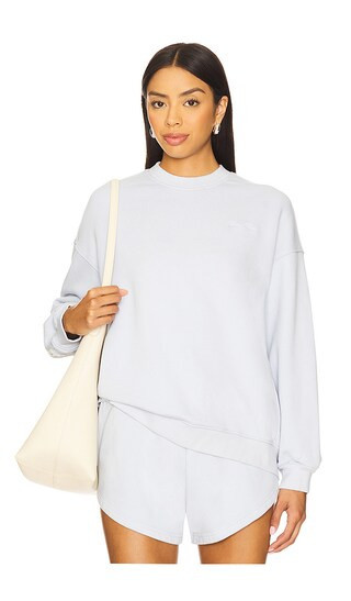 Eleven Eleven Oversized Crew Sweatshirt in Baby Blue. - size XL | Revolve Clothing (Global)