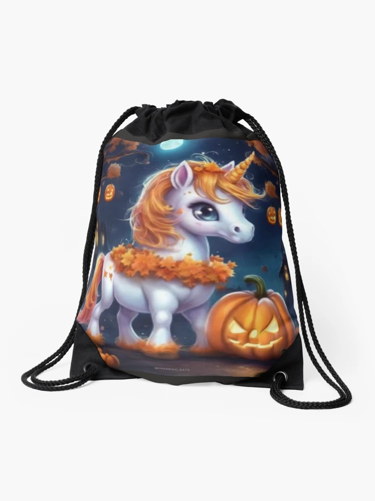 Halloween Unicorn Drawstring Bag | Redbubble (US)