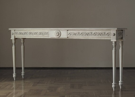 Antique White Console Table  Furniture Console Table  Shabby | Etsy | Etsy (US)