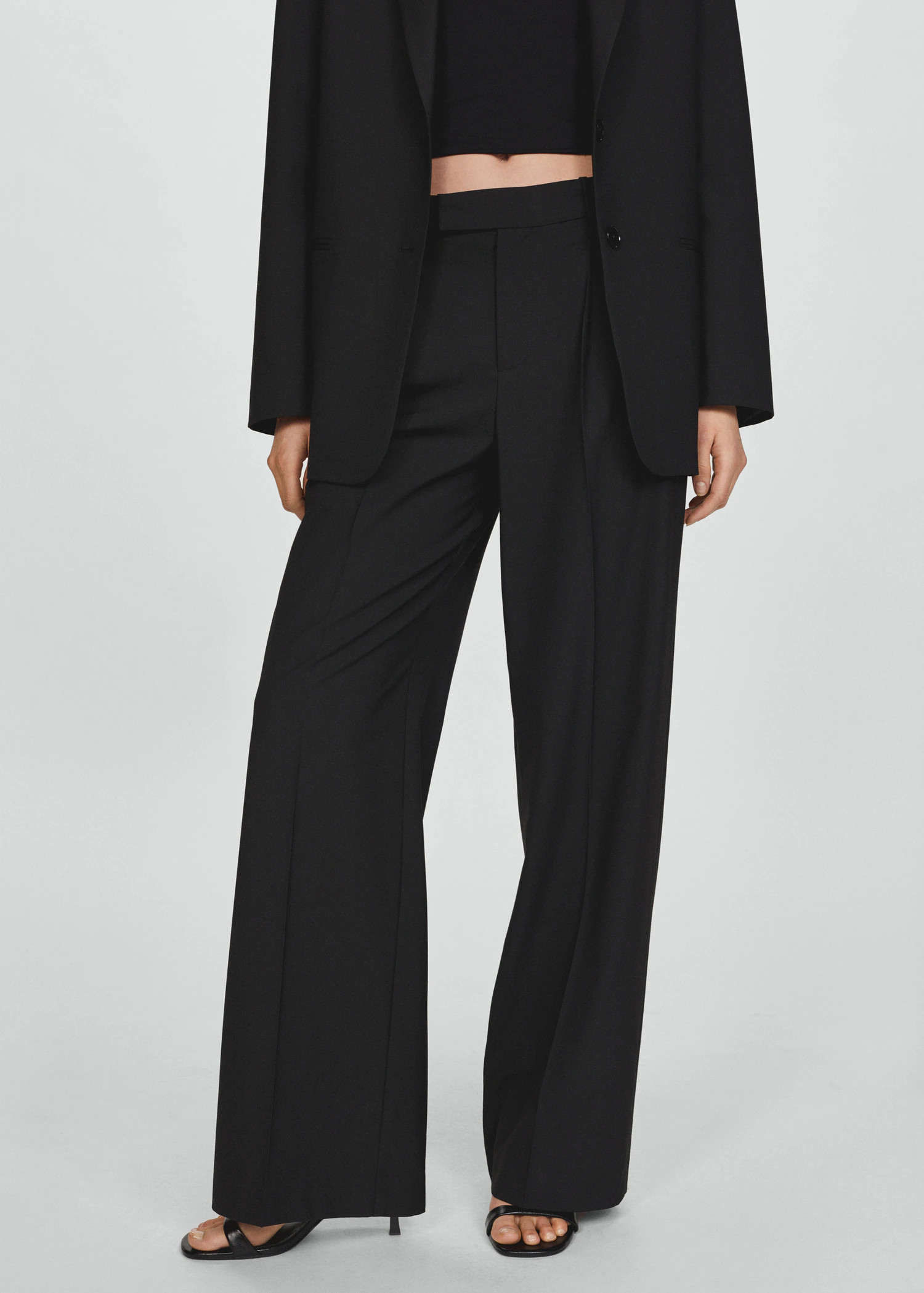 Wide leg suit pants | MANGO (US)