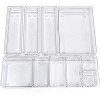 Lilly Things® Non-Slip Drawer Organiser Divider (6 Pcs Set) Makeup Organiser Storage Clear Plast... | Amazon (UK)