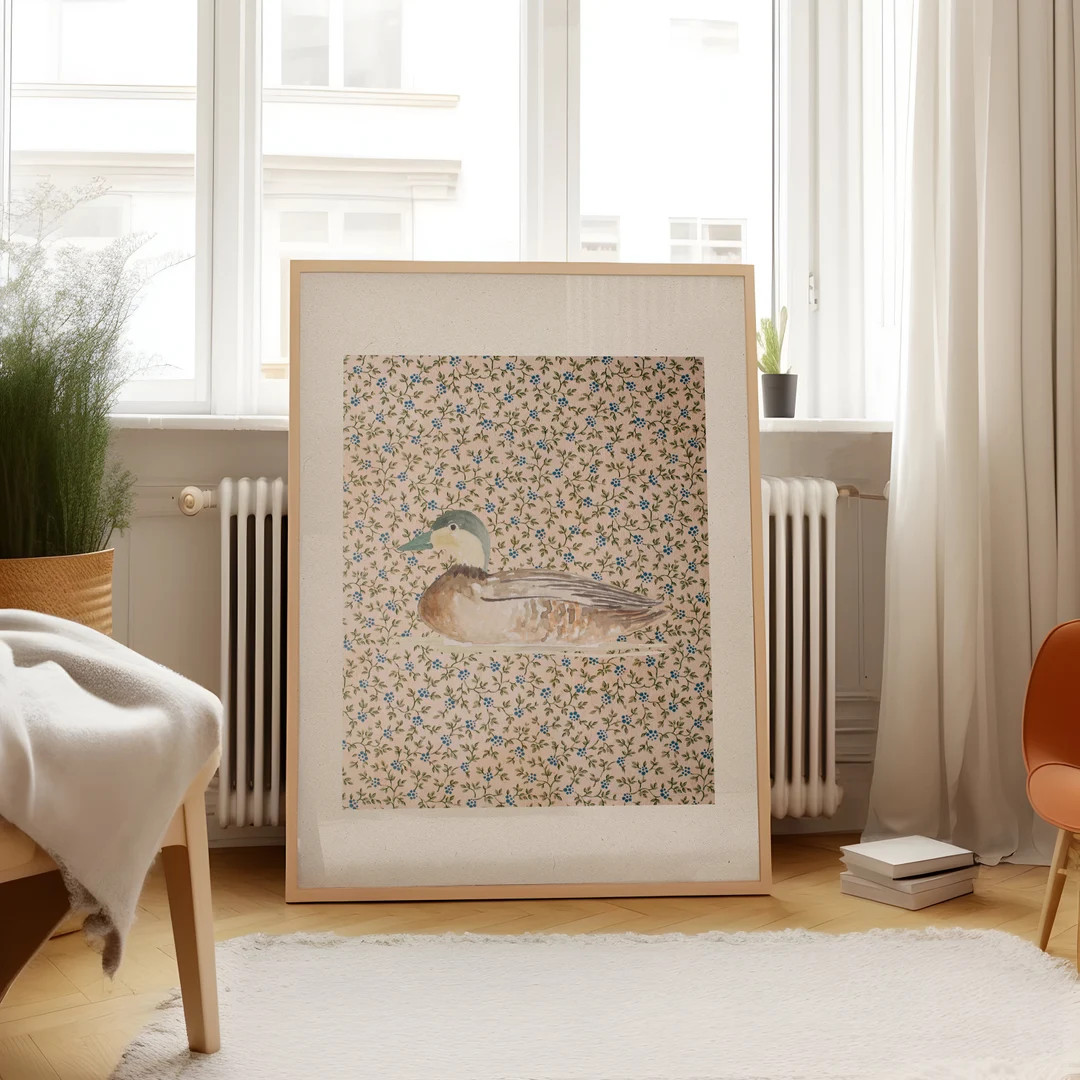 Mallard Duck Print, Digital Downloadable Wall Art, Trendy Decor, Abstract Vintage Painting, Engli... | Etsy (US)