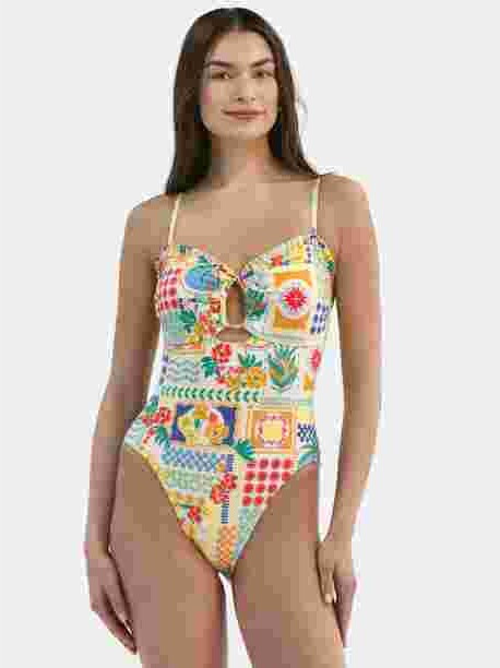Time and Tru Women's Rope Texture One-Piece Swimsuit, Sizes XS-3X | Walmart (US)