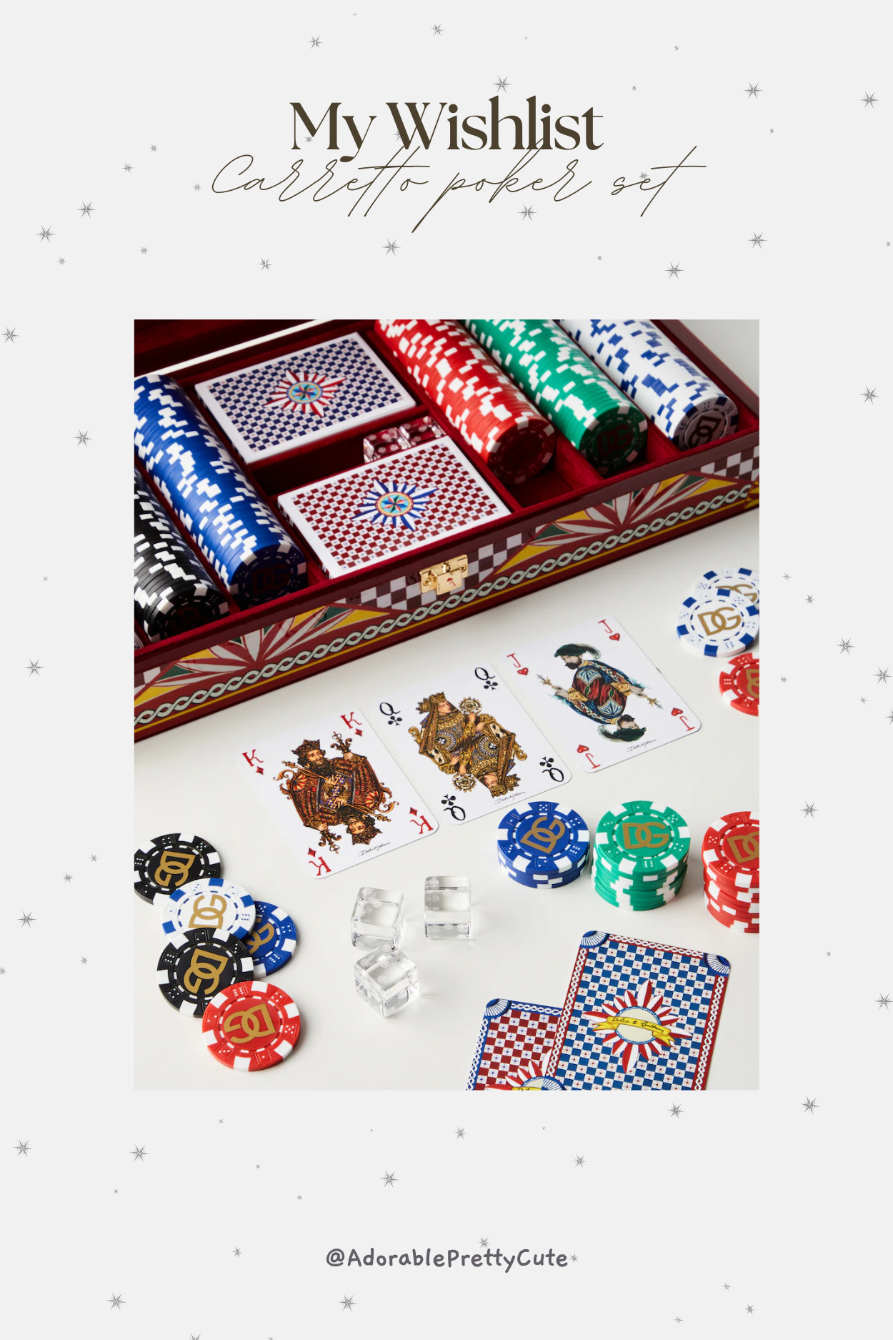 My Wishlist｜Luxury Poker & Playing Card Set 🎴🖤
If you like home pieces that feel curated, not ordinary. A poker set that looks like art — a thoughtful choice for hosts and luxury gifting 🎴✨
#LuxuryHome #GameNightEdit #DesignerHomeware #PokerSet #PlayingCards #HomeDecorInspo #WishlistEdit #LuxuryPokerSet
#DesignerGames #Dolce&GabbanaCasa #PlayingCardSet #DecorativeObjects #playingcarddecks #LuxuryGifts #GameRoomDecor #LTKFinds #GiftGuide 

 #LTKhome #LTKmens #LTKgiftguide