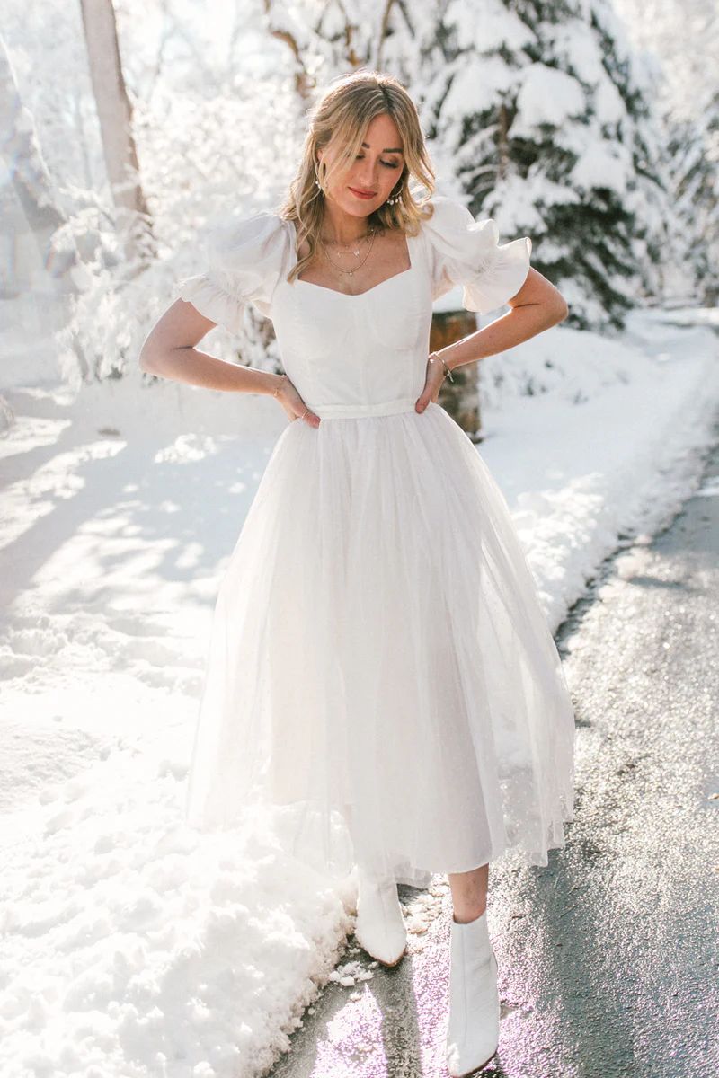 Ballerina Dress in White | Ivy City Co