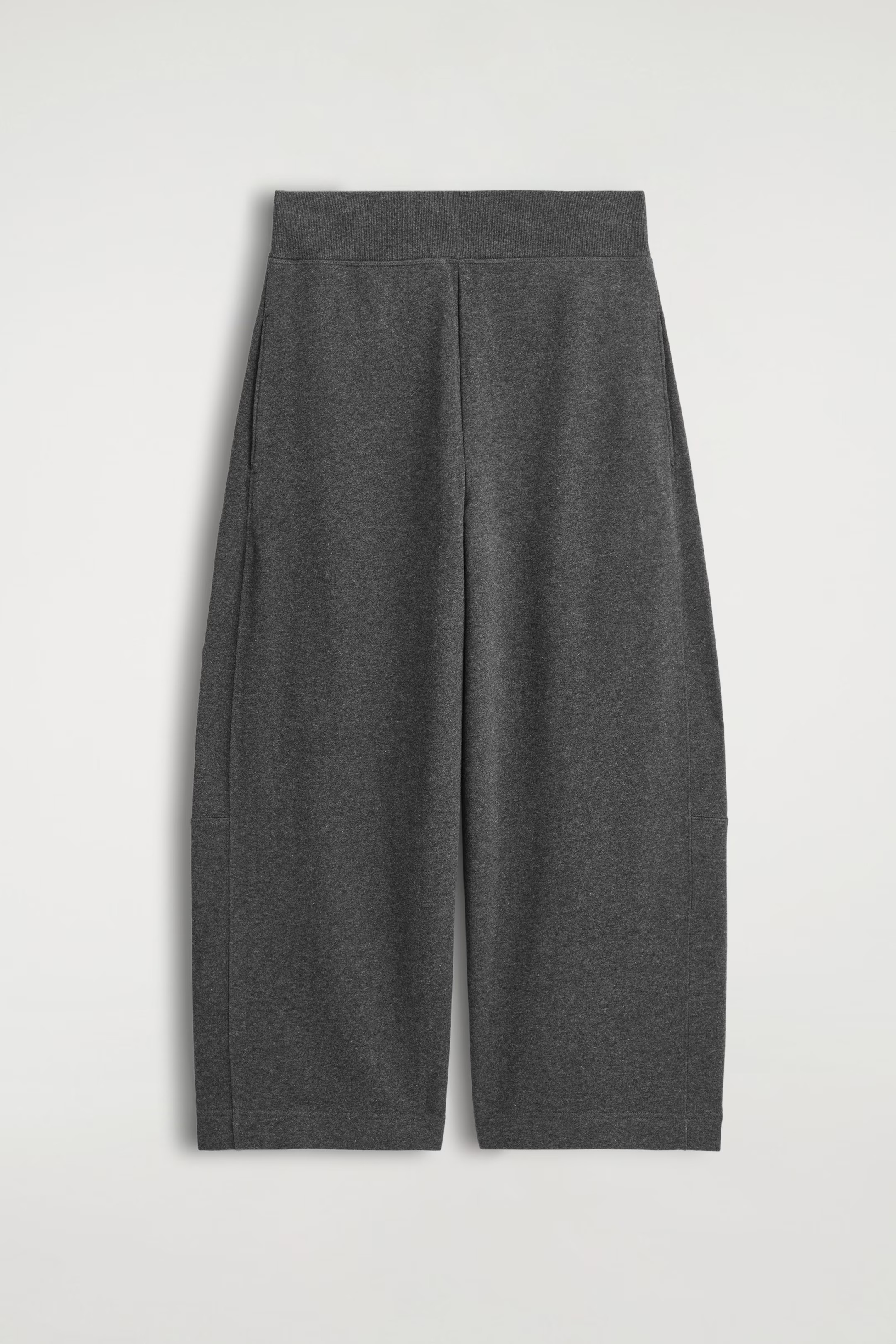 COTTON WIDE-LEG JOGGERS - DARK-GREY MÉLANGE | COS BE | COS (EU)