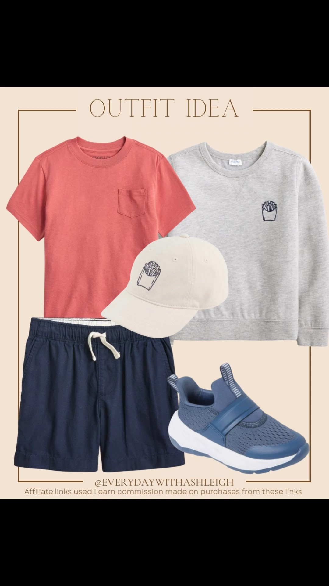Serving up style with a side of fries 🍟 This boys outfit idea is playful, comfy, and perfect for busy days. Graphic tee, athletic shorts, and easy sneakers for the win! #BoysSummerOutfit
#ToddlerBoyStyle
#KidsOutfitIdeas
#LittleBoyFashion
#MomStyleFinds
#PlaydateOutfit
#EverydayKidsStyle
#BoyMomLife

#LTKootd #LTKmomlife #LTKKids