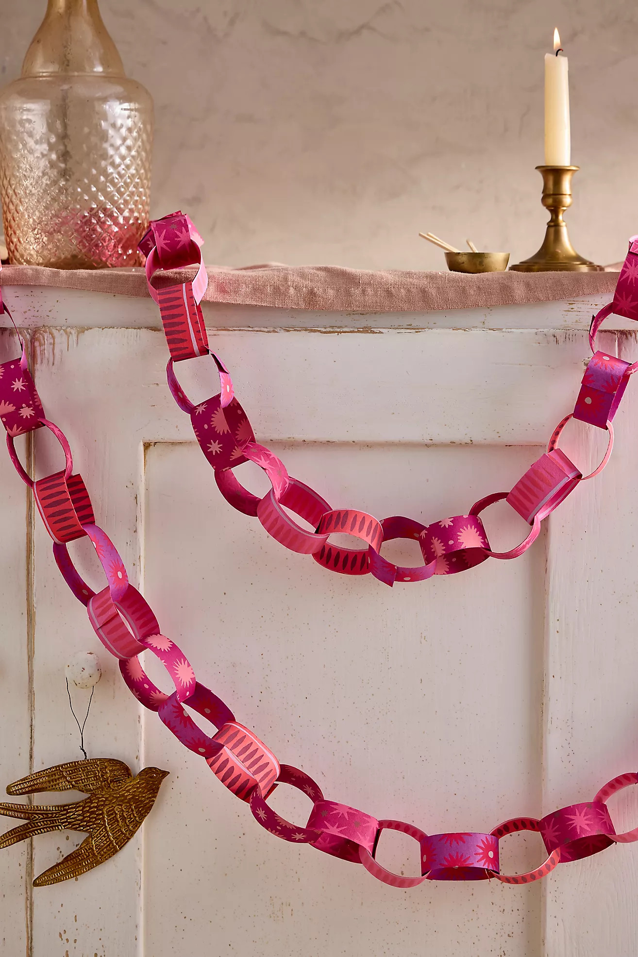 Pink + Red Paper Chain Kit | Anthropologie (US)