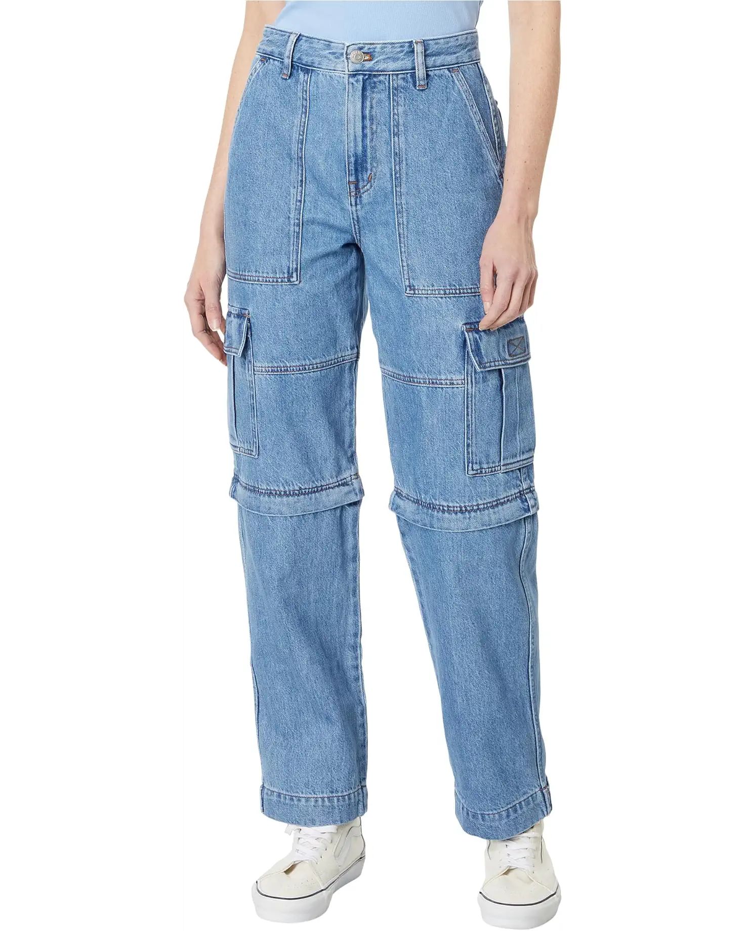 Madewell Baggy Straight Cargo Jeans in Thetford Wash: Zip-Off Edition | Zappos