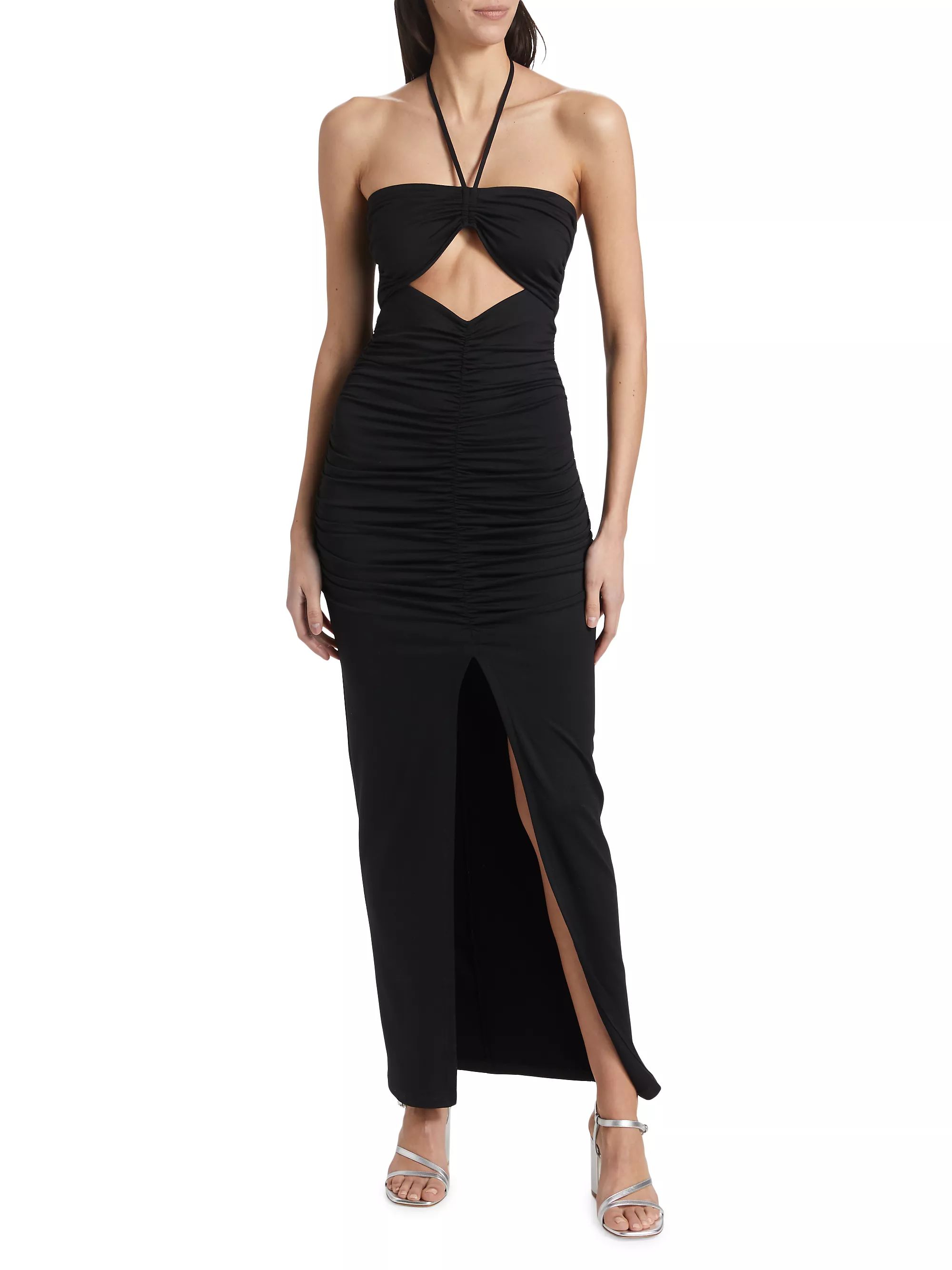 Halterneck Ruched Maxi Dress | Saks Fifth Avenue