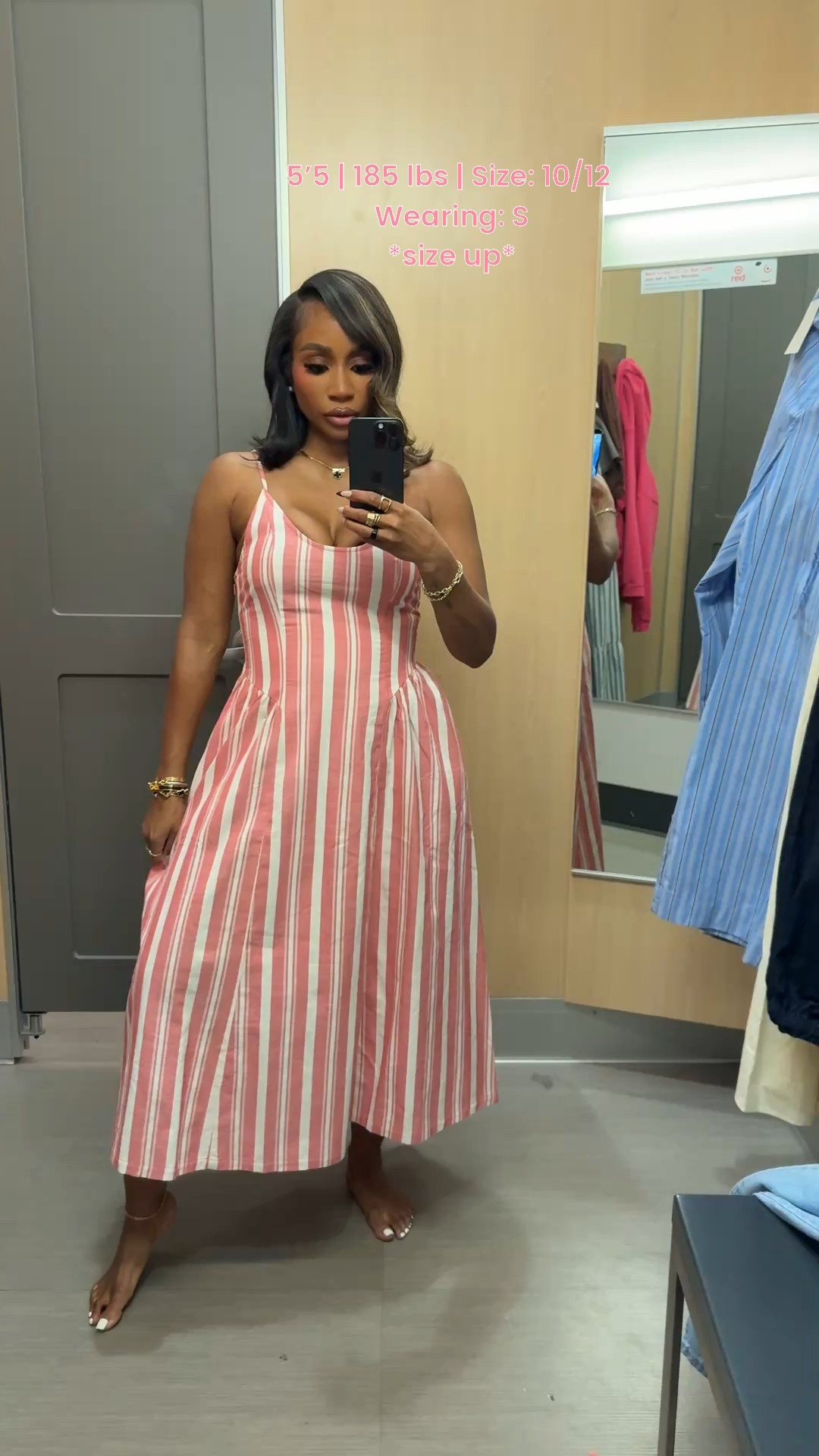 Striped sundress with corset waist/top for cinched in look! 

#LTKMidsize #LTKootd