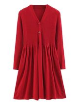 'Mandy' Button Down Dolly Ribbed Knit Dress (3 Colors) | Goodnight Macaroon