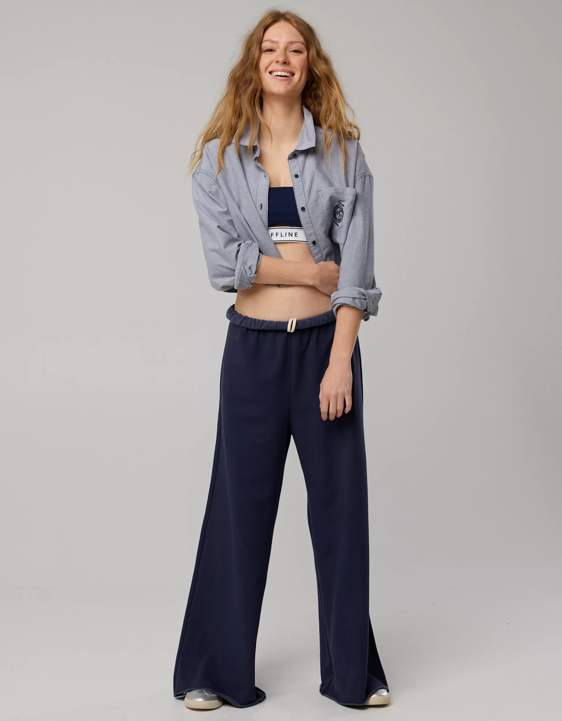 OFFLINE By Aerie OTT Fleece Super Wide Leg Pant | Aerie